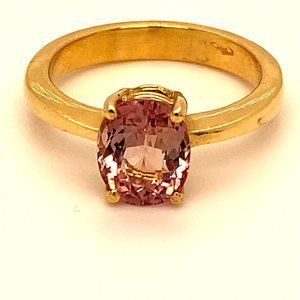 Pink Mahenge Spinel 2.75ct Solid 18K Gold Ring